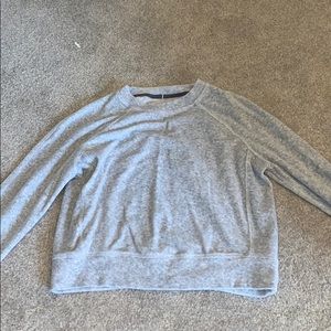 gray cropped sweatshirt